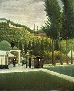 Henri Rousseau The Customs Post painting